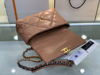CHANEL 19 FLAP BAG 26 BROWN GOATSKIN
