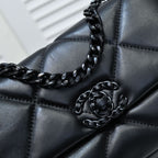CHANEL 19 FLAP BAG 26CM ALL BLACK