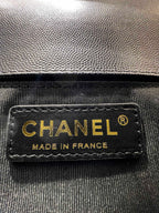 CHANEL BOY BAG MEDIUM 25 BLACK CAVIAR GOLD HARDWARE