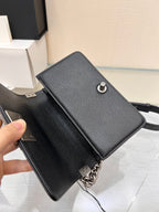 CHANEL BOY BAG SMALL 20 BLACK CHEVRON CAVIAR RUTHENIUM HARDWARE
