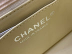 CHANEL MINI RECTANGLE FLAP BAG 20CM YELLOW LAMBSKIN SILVER HARDWARE