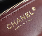 CHANEL TRENDY 20CM BLACK LAMBSKIN GOLD HARDWARE