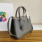 PRADA MEDIUM GALLERIA 28 GREY SAFFIANO LEATHER