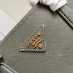 PRADA MEDIUM GALLERIA 28 GREY SAFFIANO LEATHER