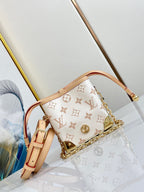 NOE PURSE 11.5 NANO CHARM CREAM PINK MONOGRAM CANVAS