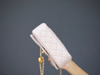 CHANEL MINI RECTANGLE FLAP BAG 20CM LIGHT PINK LAMBSKIN GOLD HARDWARE
