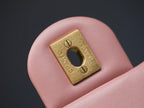 CHANEL MINI RECTANGLE FLAP BAG 20CM PINK LAMBSKIN GOLD HARDWARE