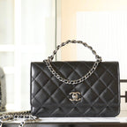CC WOC 19 BLACK LAMBSKIN SILVER HARDWARE