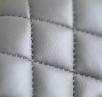 CHANEL MINI RECTANGLE FLAP BAG TOP HANDLE 20CM GREY LAMBSKIN SILVER HARDWARE