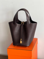 Hermès Picotin Lock 18 – Ébène Dark Brown with Gold Hardware