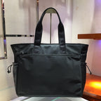 PRADA SHOPPING BAG 40 IN BLACK NYLON FABRIC