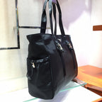 PRADA SHOPPING BAG 40 IN BLACK NYLON FABRIC