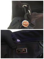 PRADA SHOPPING BAG 40 IN BLACK NYLON FABRIC