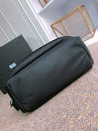 PRADA TOTE BAG 38 IN BLACK RE-NYLON AND SAFFIANO LEATHER TRIM
