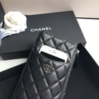 CHANEL MOBILE PURSE 19.5 BLACK GRAINED CALFSKIN ICON