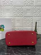PRADA GALLERIA 32 BAG IN CHERRY RED SAFFIANO LEATHER