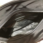PRADA TRIANGLE LOGO CROSSBODY BAG 25 IN BLACK RE-NYLON AND SAFFIANO LEATHER TRIM