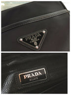 PRADA CROSSBODY BAG 20 IN BLACK RE-NYLON AND SAFFIANO LEATHER TRIM