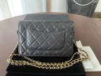 CHANEL WOC 19CM BLACK LAMBSKIN GOLD HARDWARE