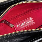 CHANEL GABRIELLE MINI 20 HOBO BAG IN BLACK CALFSKIN