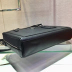PRADA 38 BRIEFCASE IN BLACK SAFFIANO LEATHER