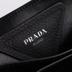 PRADA 18 DYNAMIQUE LOGO TOTE BAG IN BLACK CALFSKIN