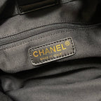 CHANEL TOTE BAG 44 IN BLACK NYLON GOLD HARDWARE
