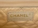 CHANEL LARGE 42 HANDBAG IN WHITE SHINY CALFSKIN GOLD HARDWARE