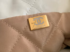 CHANEL LARGE 42 HANDBAG IN WHITE SHINY CALFSKIN GOLD HARDWARE