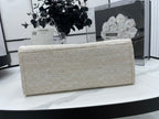 CHANEL DEAUVILLE LARGE 38 TOTE BAG IN BEIGE CANVAS GOLD HARDWARE