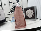 CHANEL DEAUVILLE LARGE 38 TOTE BAG IN LIGHT PINK CANVAS