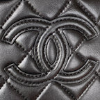 CHANEL MINI 15 BOX BAG IN BLACK CALFSKIN GOLD HARDWARE