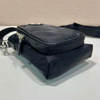 PRADA PHONE BAG 18 IN BLACK RE-NYLON
