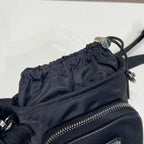 PRADA PHONE BAG 18 IN BLACK RE-NYLON