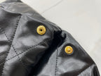 CHANEL LARGE 42 HANDBAG IN BLACK CALFSKIN GOLD HARDWARE