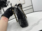 CHANEL MEDIUM 37 HANDBAG IN BLACK CALFSKIN GOLD HARDWARE