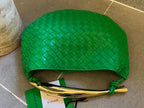 BOTTEGA VENETA SARDINE 33 WITH CHAIN IN SHAMROCK GREEN LAMBSKIN