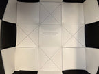 SMALL CASSETTE BUCKET 18 IN WHITE MIX BLACK CALFSKIN