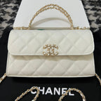 CHANEL KELLY 18 BAG IN WHITE CALFSKIN WITH STRAP