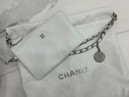 CHANEL MEDIUM 37 HANDBAG IN WHITE CALFSKIN SILVER HARDWARE