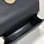 CHANEL 23P Flap Bag 19cm Black Caviar Gold Hardware