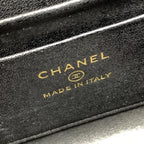 CHANEL 23P Flap Bag 15cm Black Caviar Gold Hardware