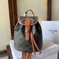 SMALL FOLCO BACKPACK 20 IN BLACK TRIOMPHE CANVAS