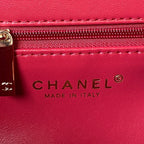 CC 26 CLUTCH WITH CHAIN BAG IN CHERRY RED CALFSKIN