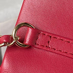 CC 26 CLUTCH WITH CHAIN BAG IN CHERRY RED CALFSKIN