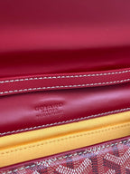 MONTE-CARLO PM CLUTCH 25 IN CLASSIC RED GOYARDINE CANVAS