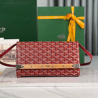 MONTE-CARLO PM CLUTCH 25 IN CLASSIC RED GOYARDINE CANVAS