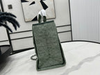 CHANEL DEAUVILLE LARGE 38 TOTE BAG IN LIGHT GREEN CANVAS