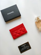CHANEL CARD HOLDER 11.2 ROSE GRAINED CALFSKIN GOLD ICON