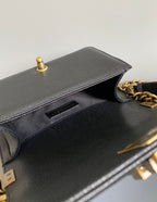 CHANEL SMALL BOY BAG 20 IN BLACK LAMBSKIN GOLD HARDWARE